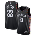 Maillot NBA Brooklyn Nets Nic Claxton Nike 2025-26 City Edition Noir Swingman - Homme
